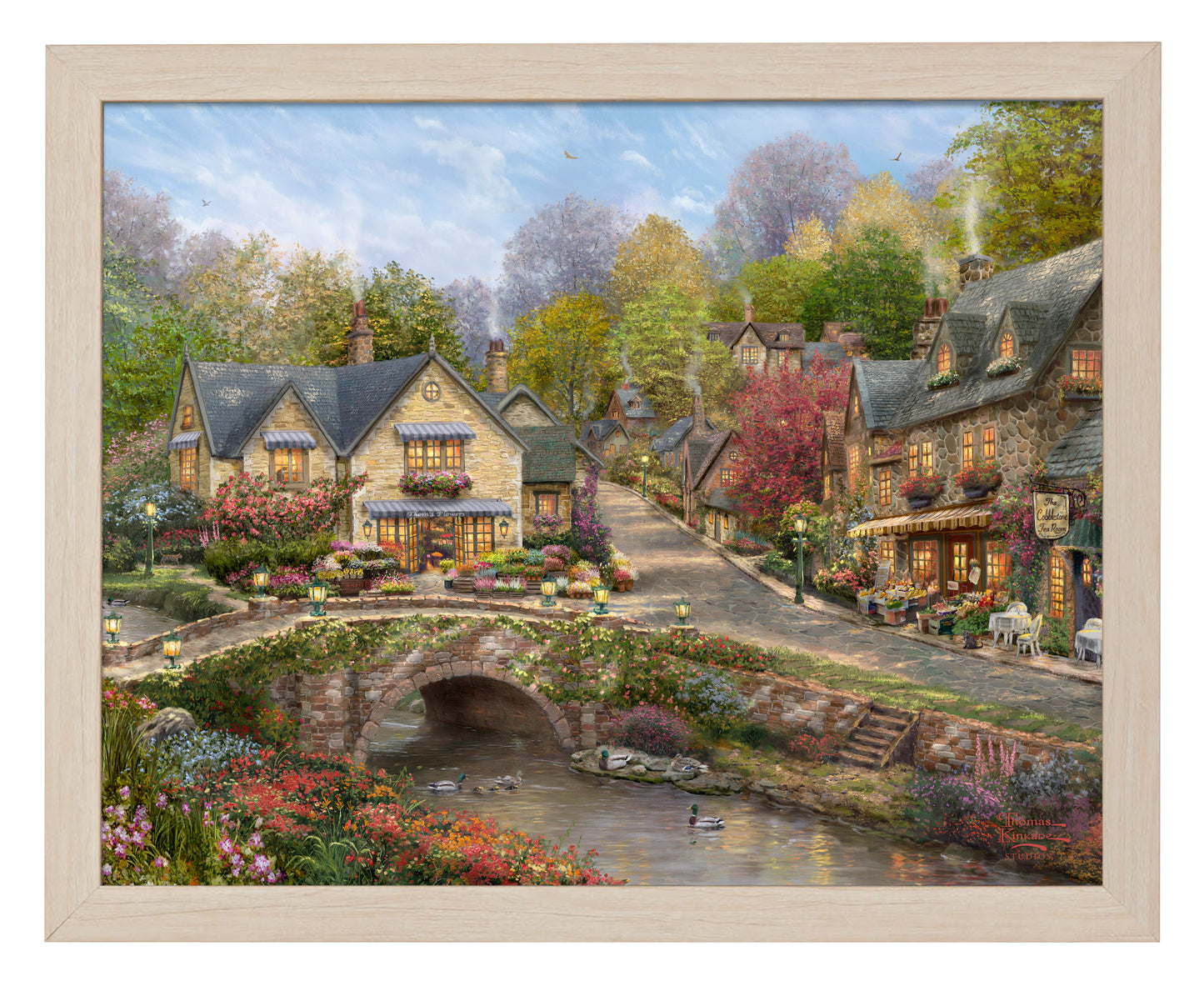 Summer in Cobblestone Village - Art Prints