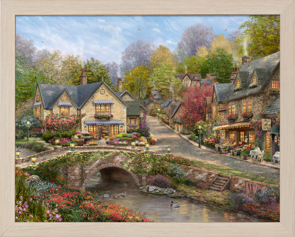 Summer in Cobblestone Village - Art Prints