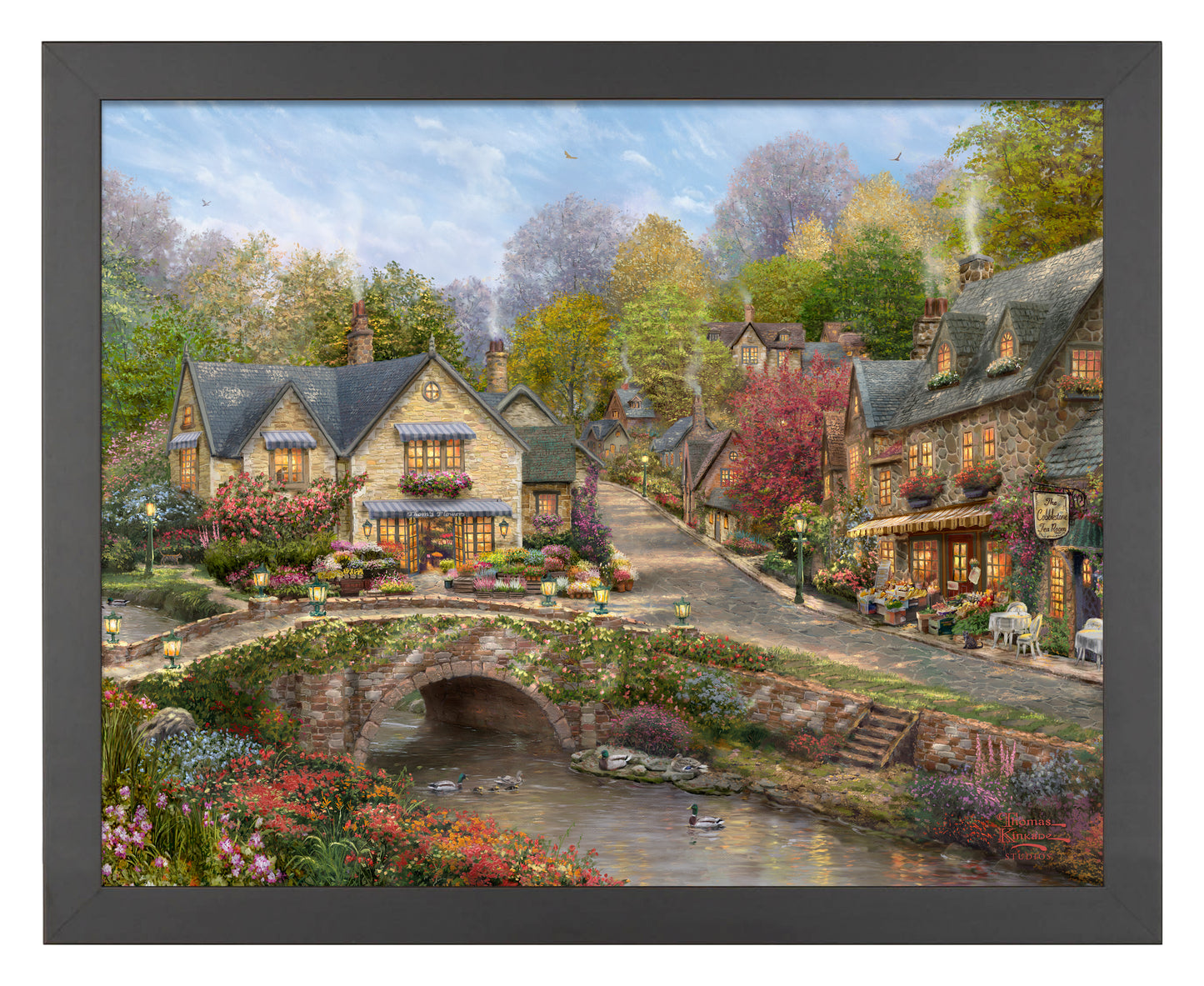 Summer in Cobblestone Village - Art Prints