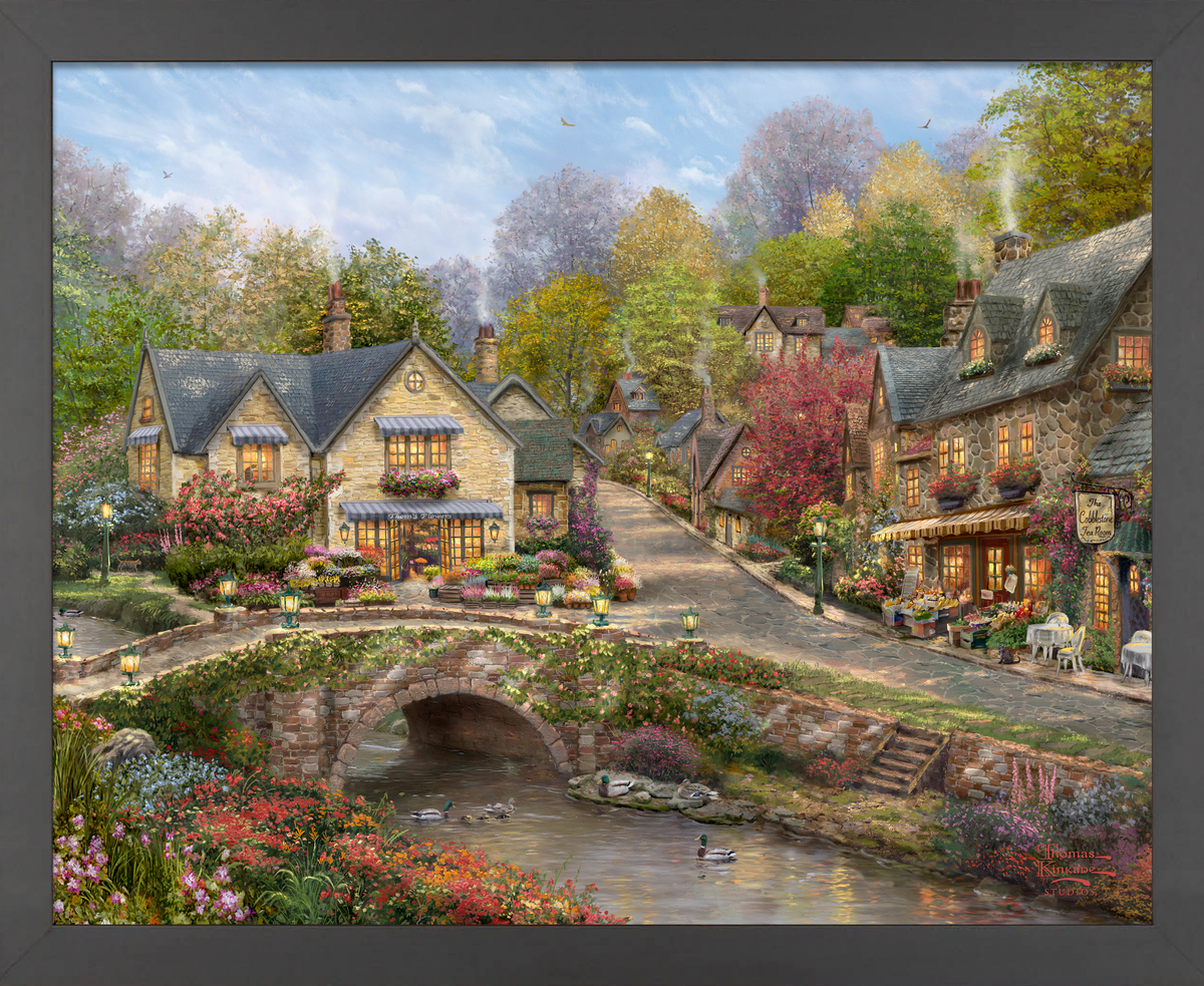 Summer in Cobblestone Village - Art Prints