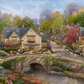 Summer in Cobblestone Village - 8" x 10" Gallery Wrapped Canvas