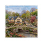 Summer in Cobblestone Village - 14" x 14" Gallery Wrapped Canvas
