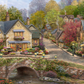 Summer in Cobblestone Village - 16" x 31" Gallery Wrapped Canvas