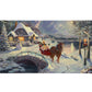 Disney Mickey and Minnie Evening Sleigh Ride - 16" x 31" Gallery Wrapped Canvas