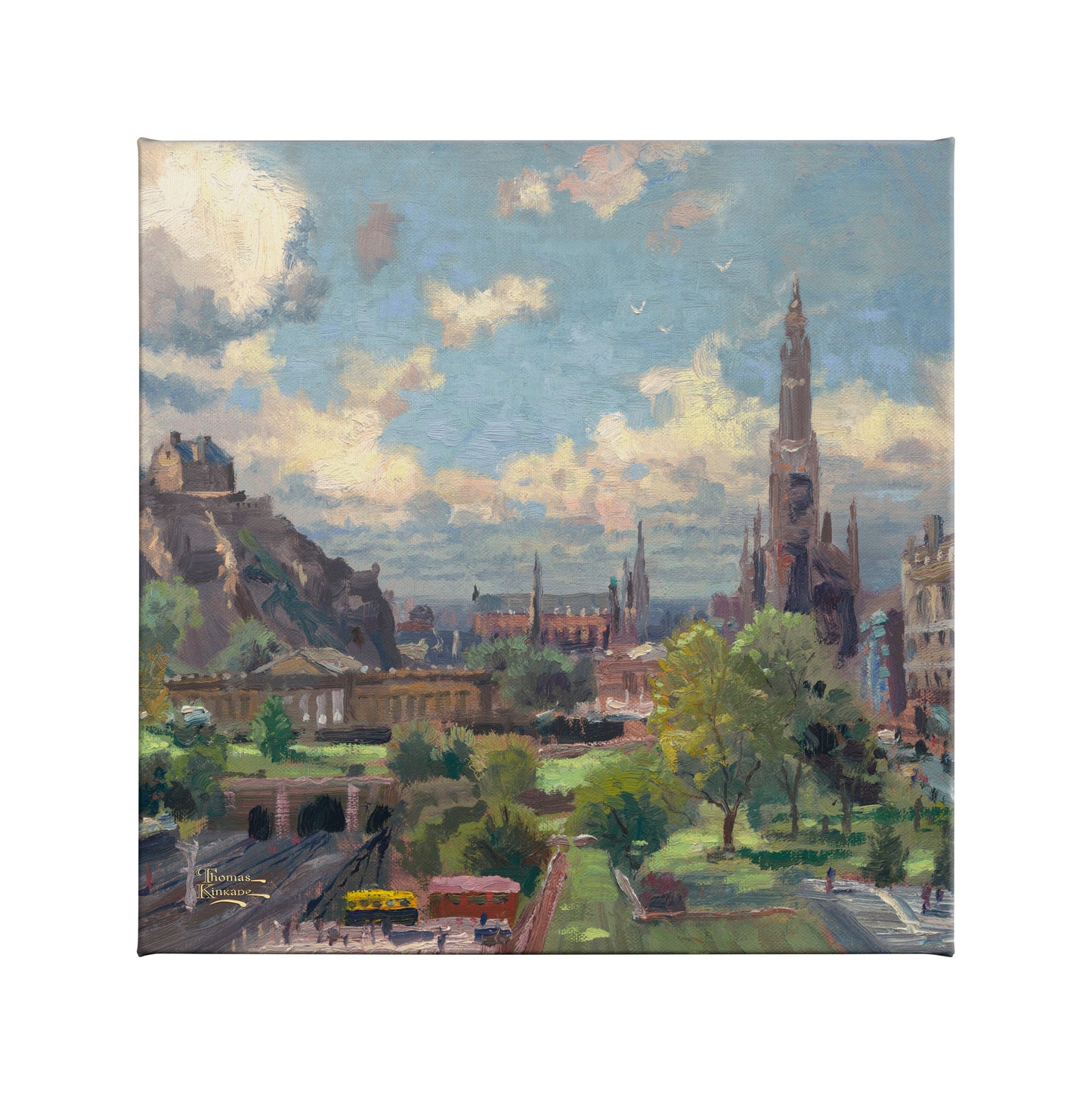 Edinburgh, Scotland - 14" x 14" Gallery Wrapped Canvas