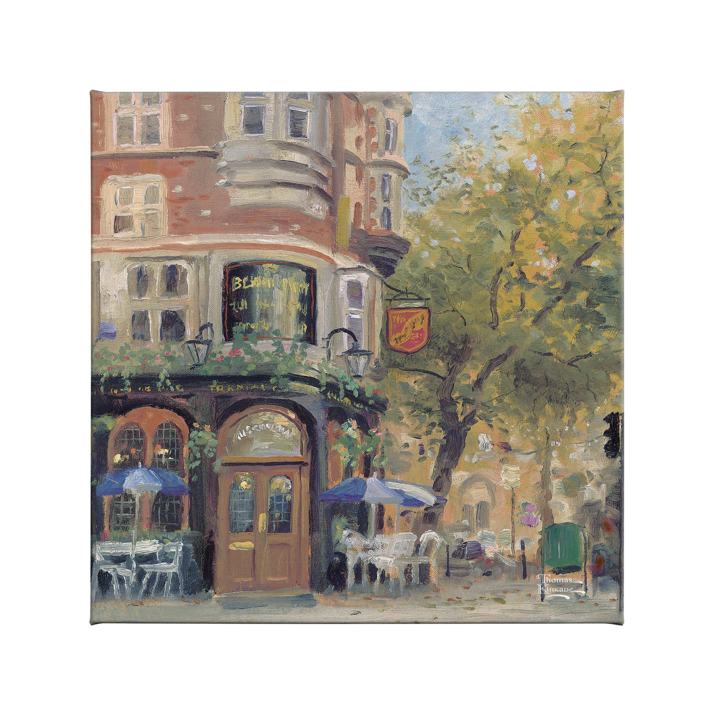Bloomsbury Café - 14" x 14" Gallery Wrapped Canvas