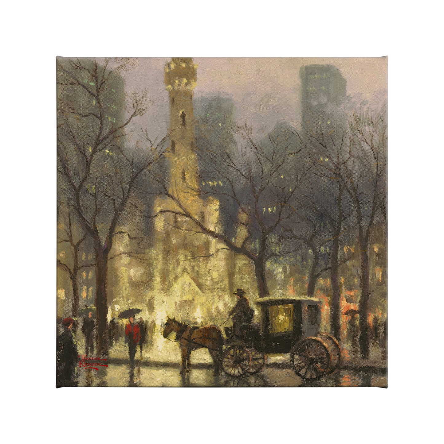 The Water Tower, Chicago - 14" x 14" Gallery Wrapped Canvas