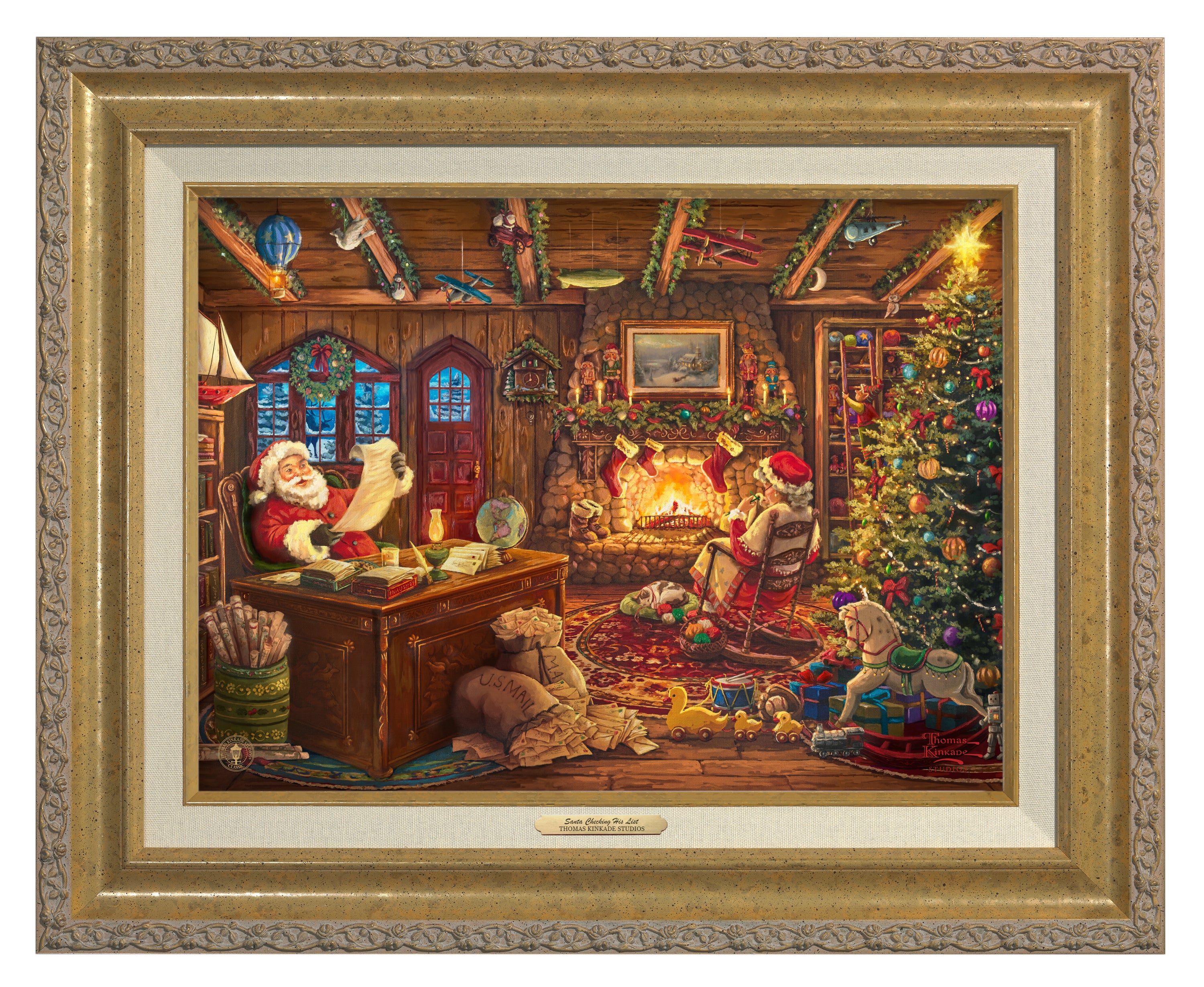 Santa Checking His List - Canvas Classics Canvas Classics From