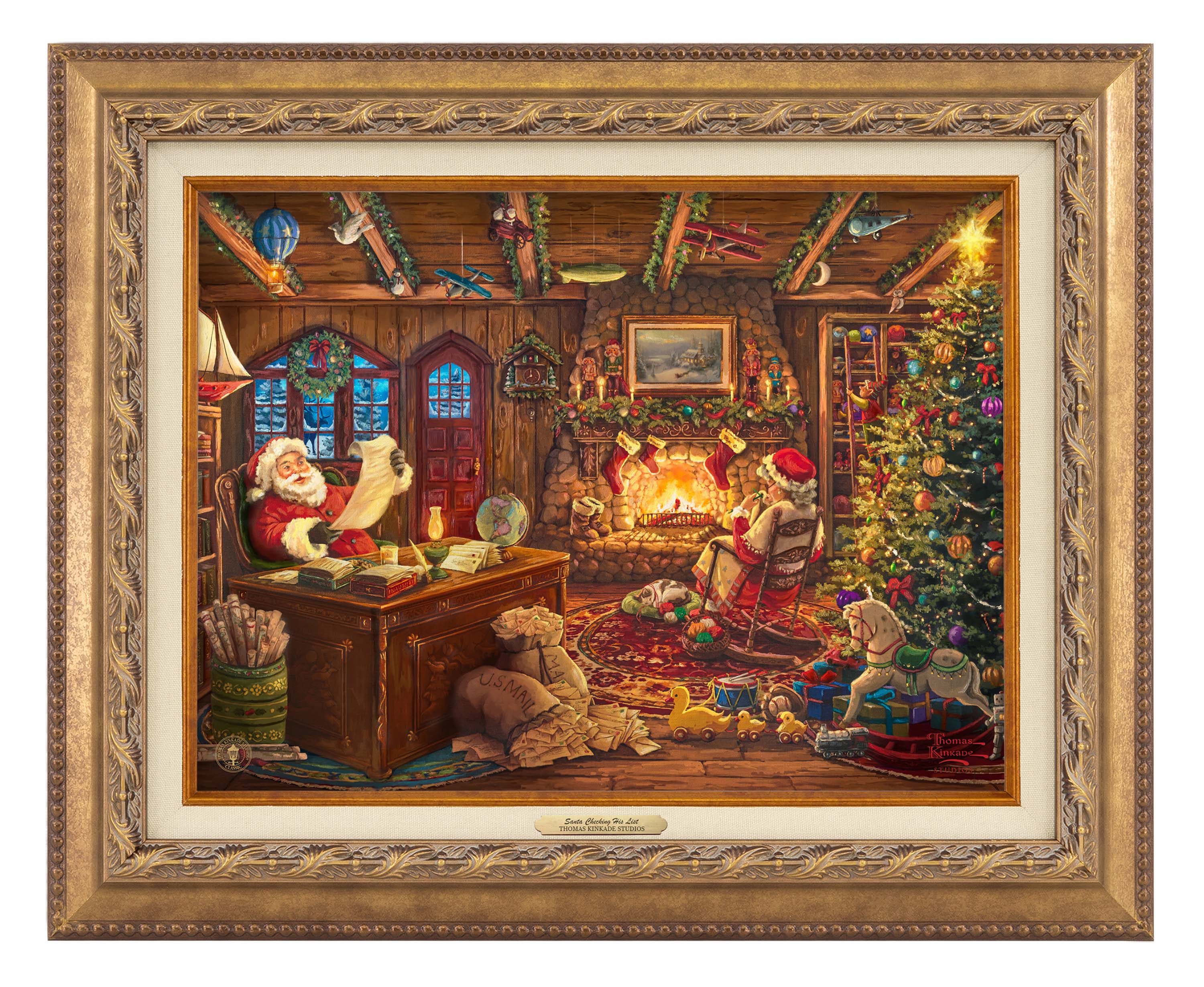 Santa Checking His List - Canvas Classics Canvas Classics From