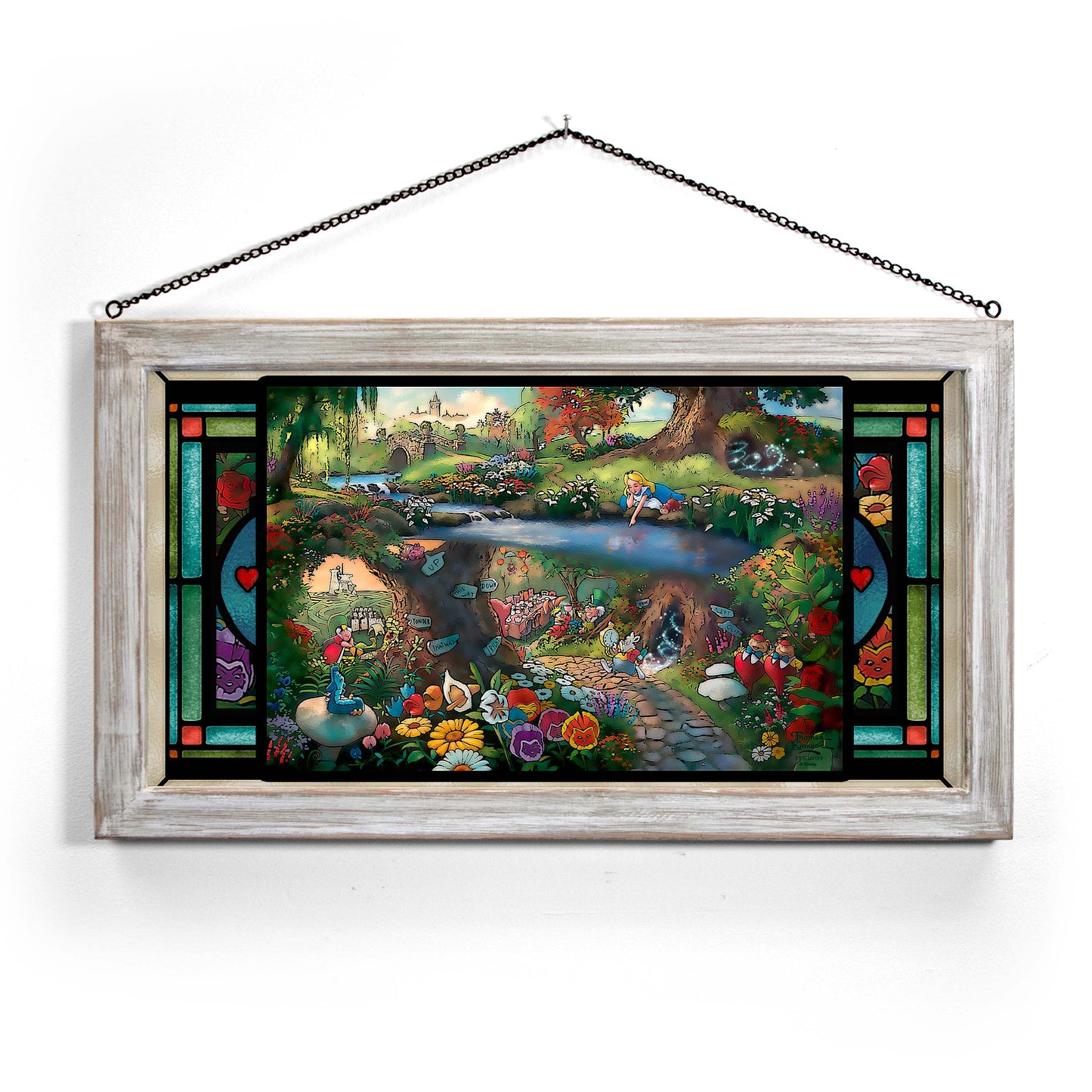 Disney Alice in Wonderland - 13" x 23" Stained Glass Art
