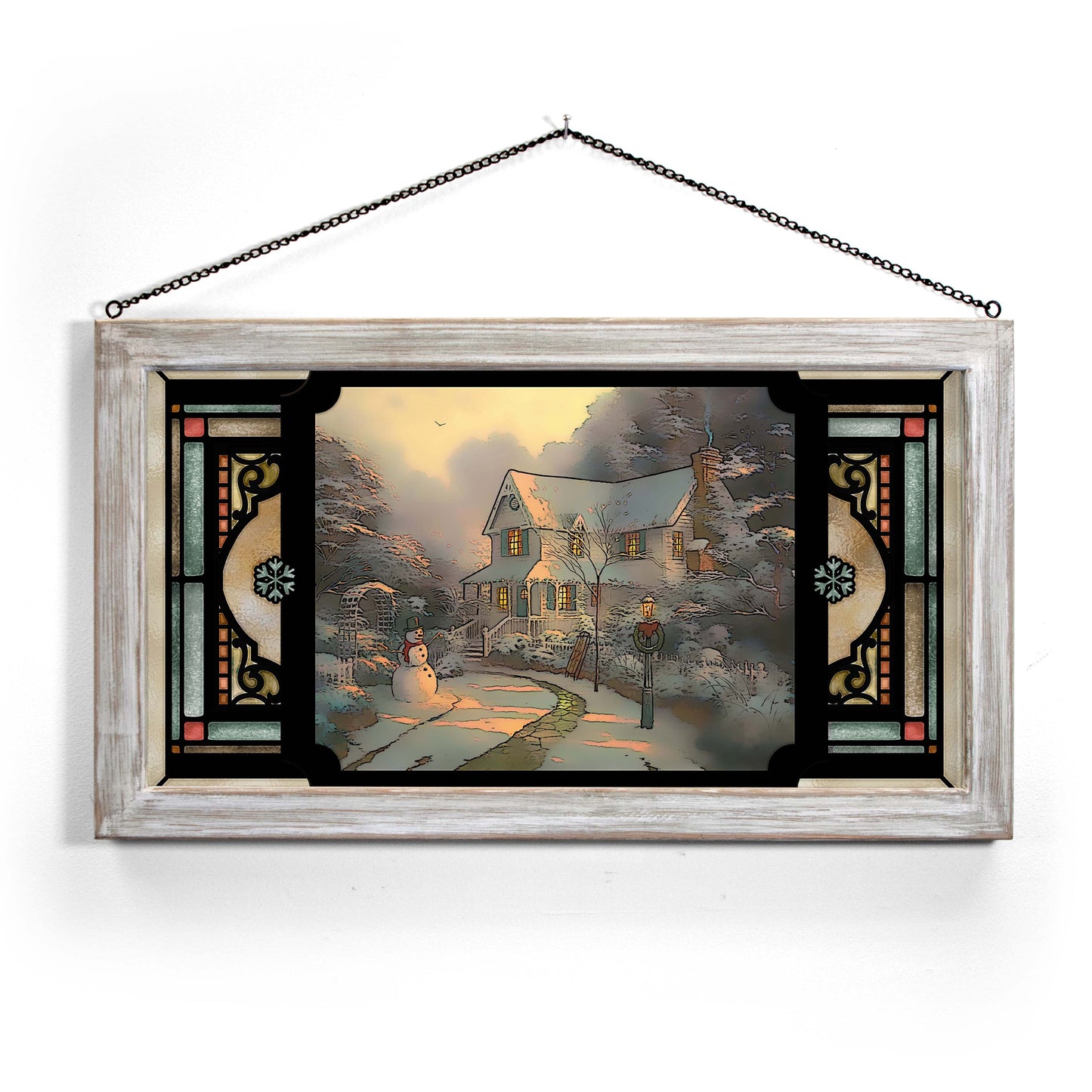 The Night Before Christmas - 13" x 23" Stained Glass Art