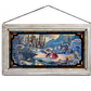 Disney Beauty and the Beast's Winter Enchantment - 13" x 23" Stained Glass Art
