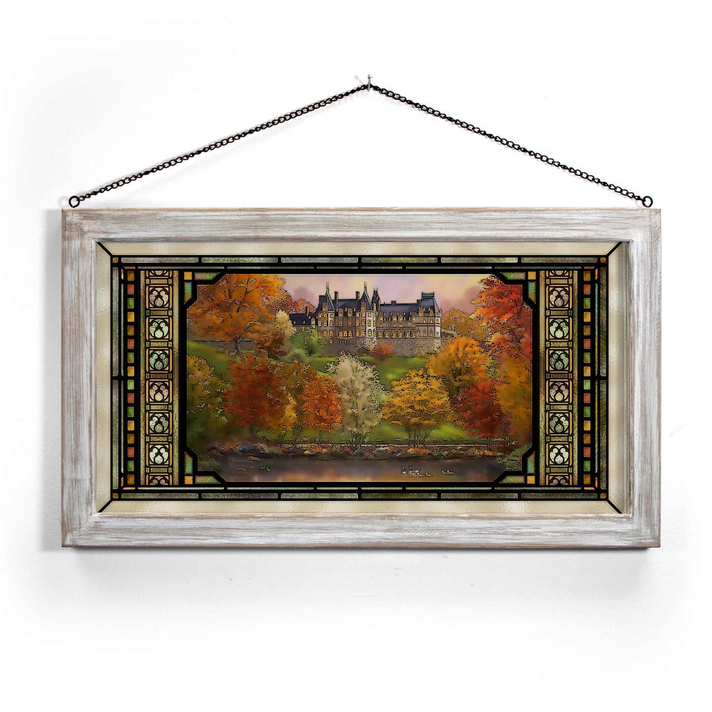 Biltmore® in the Fall - 13" x 23" Stained Glass Art