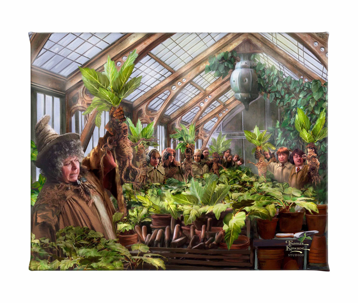 Harry Potter™ Hogwarts™ Greenhouse - 8" x 10" Gallery Wrapped Canvas