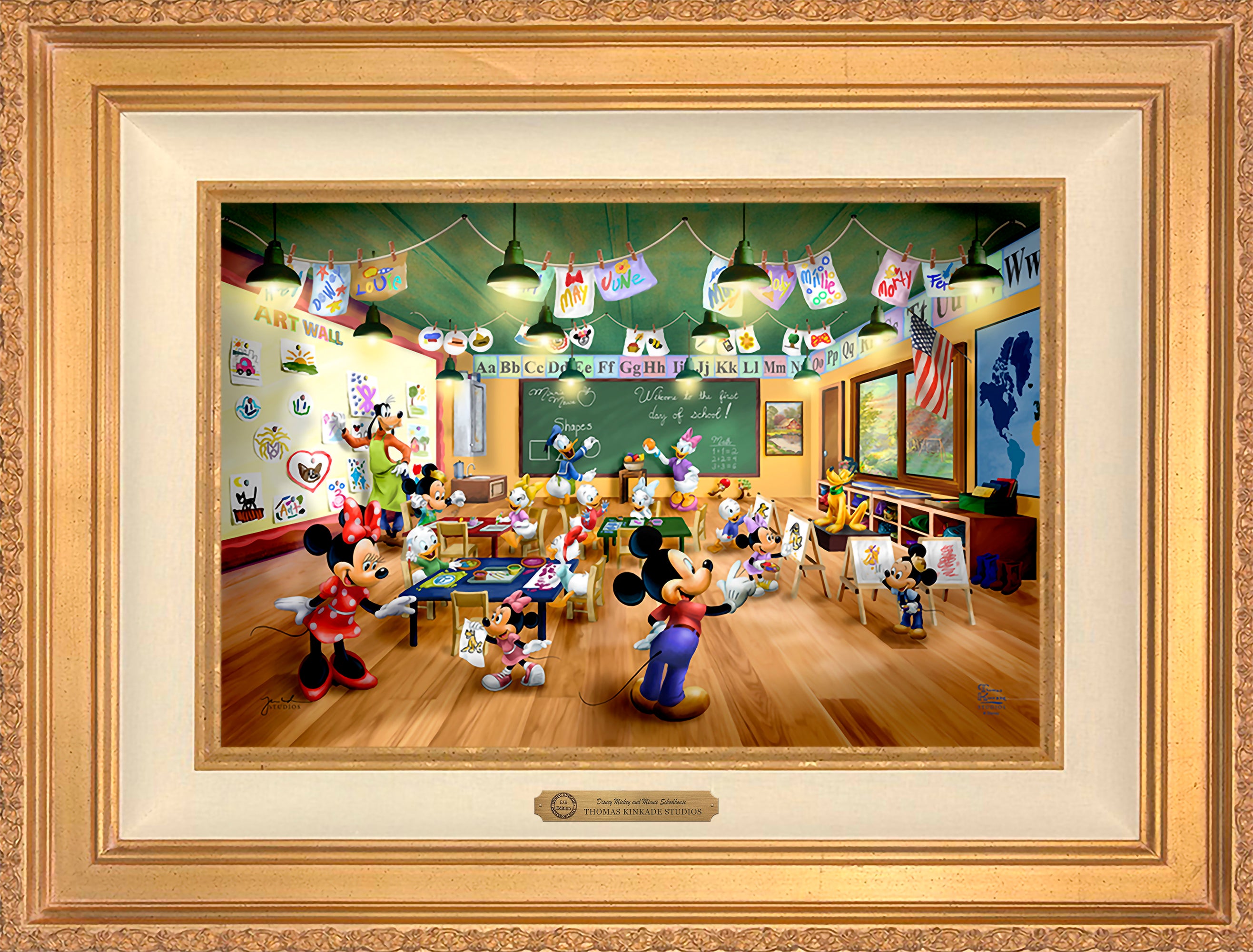 ディズニー ミッキーマウス アート Disney Mickey and Minnie Schoolhouse - Limited Edition Canvas