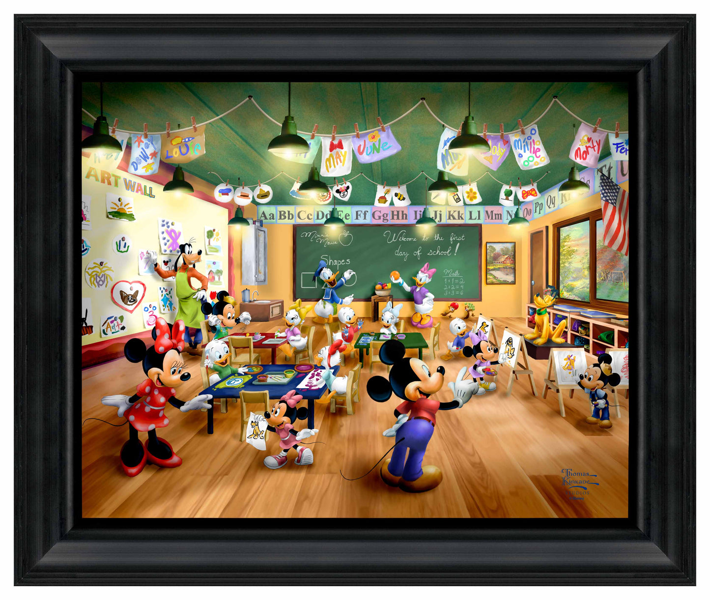 Disney Mickey and Minnie Schoolhouse - 16" x 20" Brushstroke Vignette