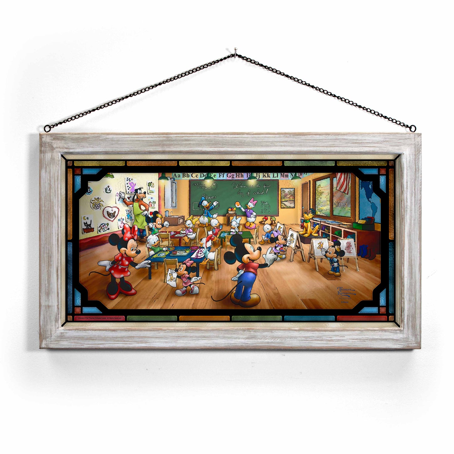 Disney Mickey and Minnie Schoolhouse - Stained Glass Art