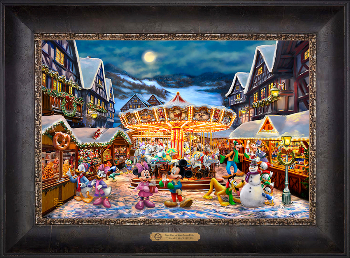 Disney Mickey and Minnie Christmas Market - Limited Edition Canvas