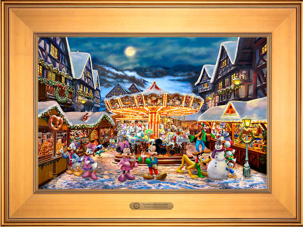 Disney Mickey and Minnie Christmas Market - Limited Edition Canvas