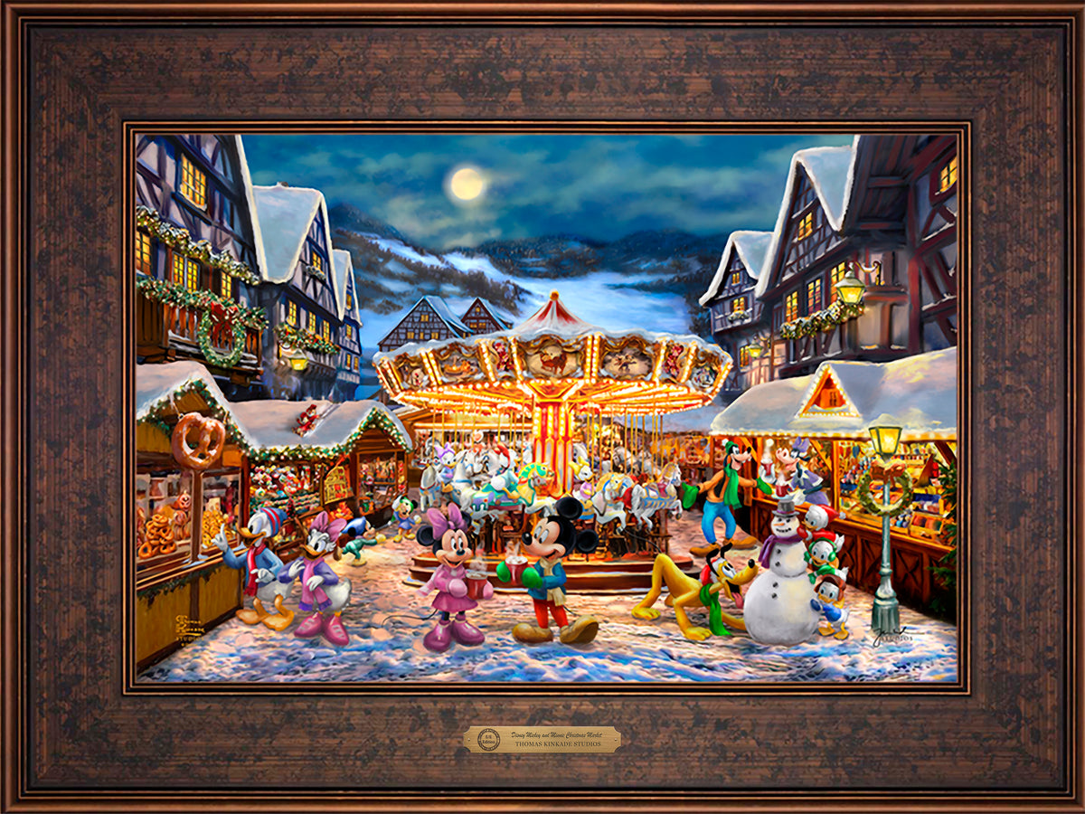 Disney Mickey and Minnie Christmas Market - Limited Edition Canvas