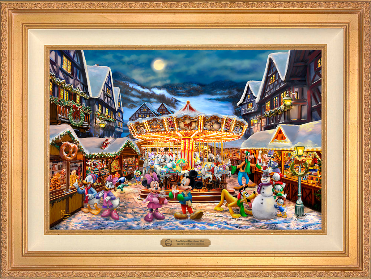 Disney Mickey and Minnie Christmas Market - Limited Edition Canvas