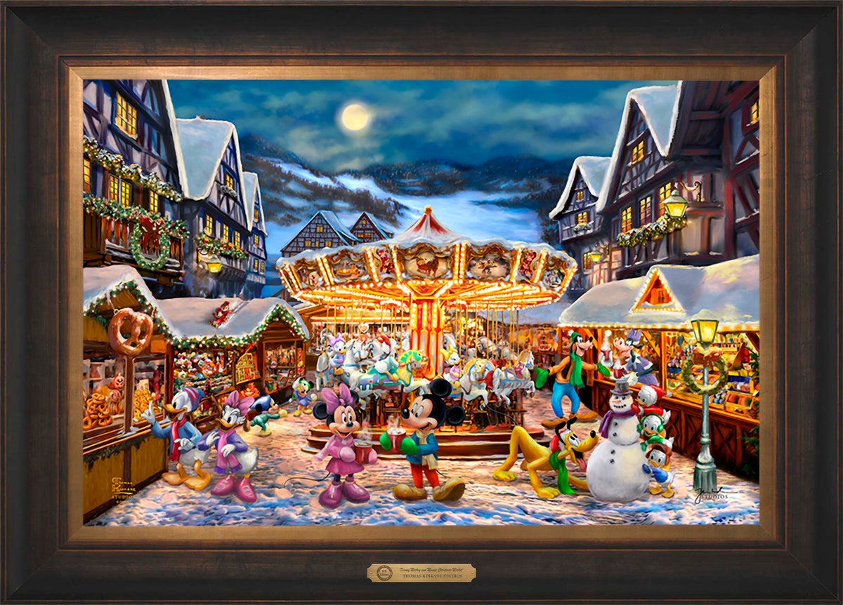 Disney Mickey and Minnie Christmas Market - Limited Edition Canvas