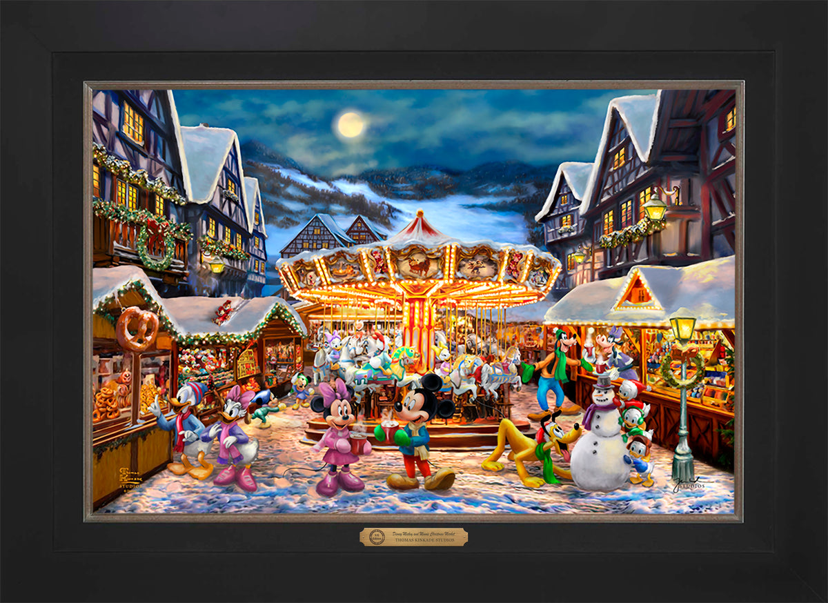 Disney Mickey and Minnie Christmas Market - Limited Edition Canvas