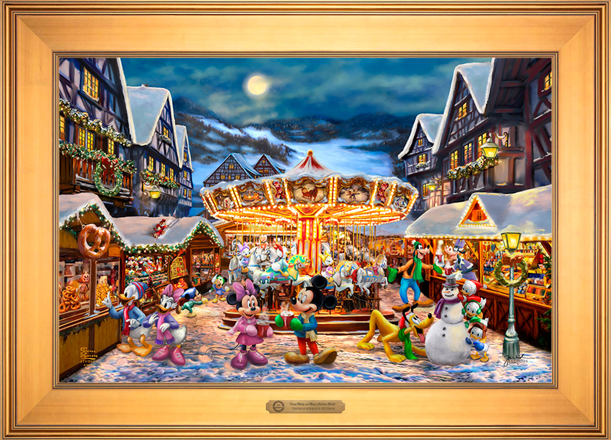 Disney Mickey and Minnie Christmas Market - Limited Edition Canvas