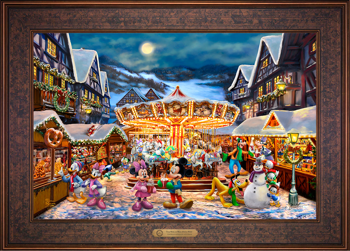 Disney Mickey and Minnie Christmas Market - Limited Edition Canvas