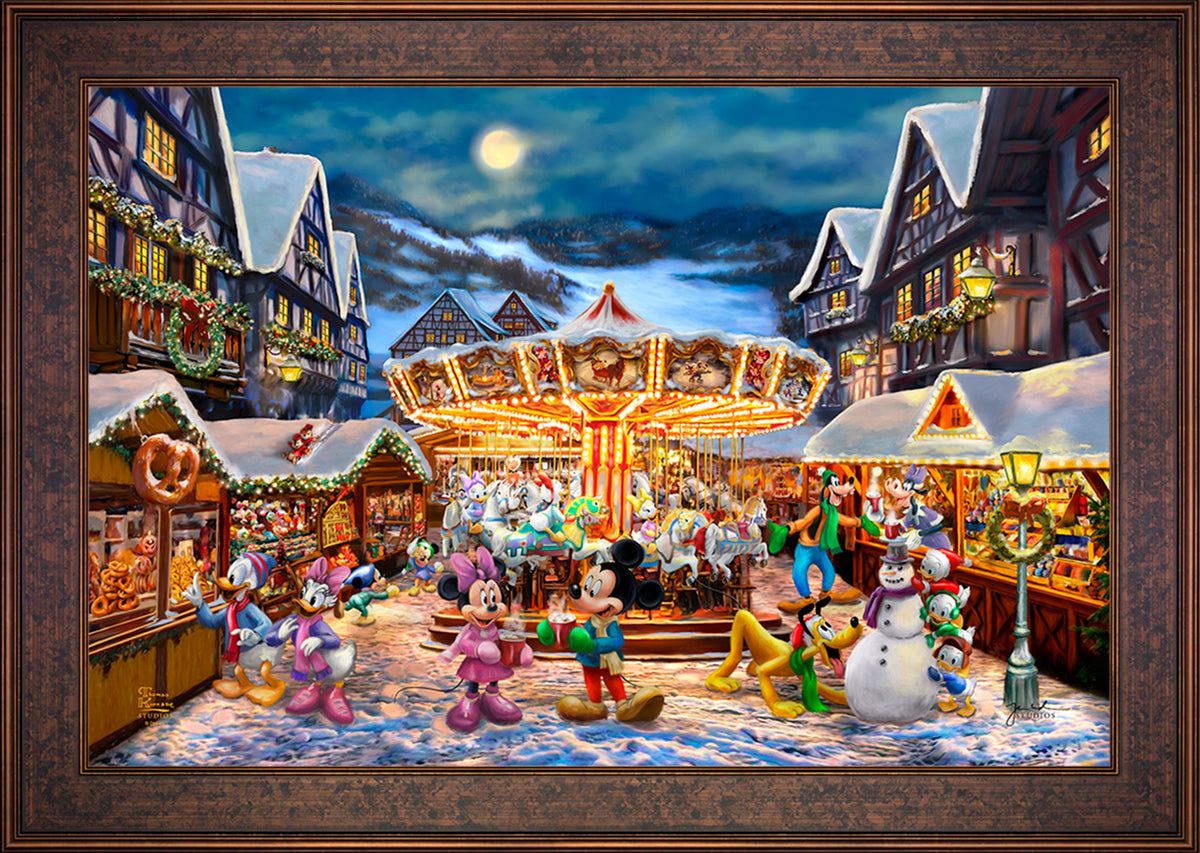 Disney Mickey and Minnie Christmas Market - Limited Edition Canvas