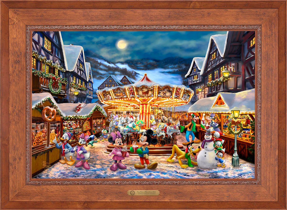 Disney Mickey and Minnie Christmas Market - Limited Edition Canvas