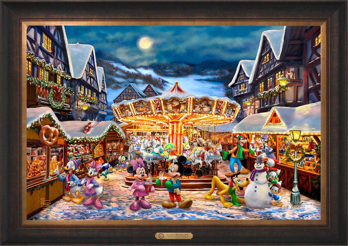 Disney Mickey and Minnie Christmas Market - Limited Edition Canvas
