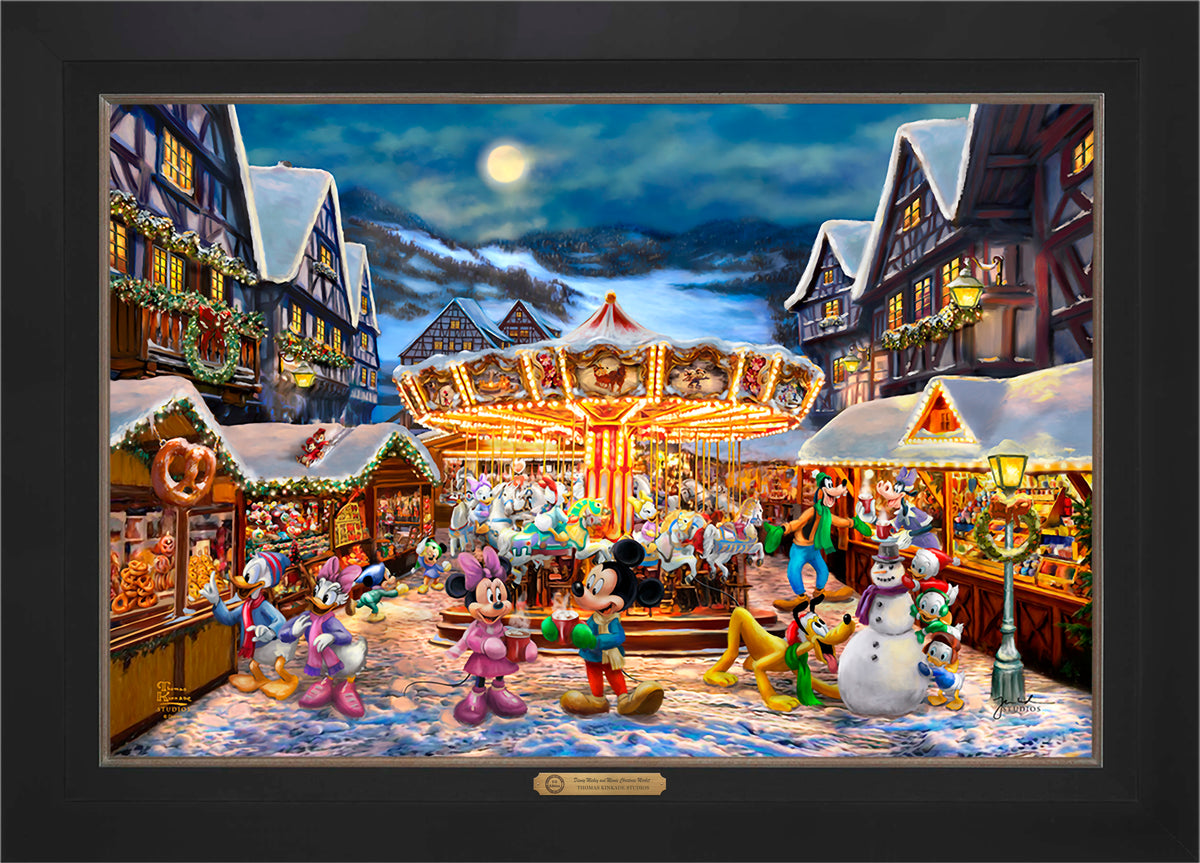 Disney Mickey and Minnie Christmas Market - Limited Edition Canvas