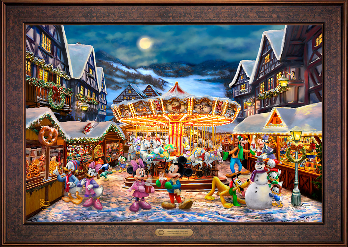 Disney Mickey and Minnie Christmas Market - Limited Edition Canvas