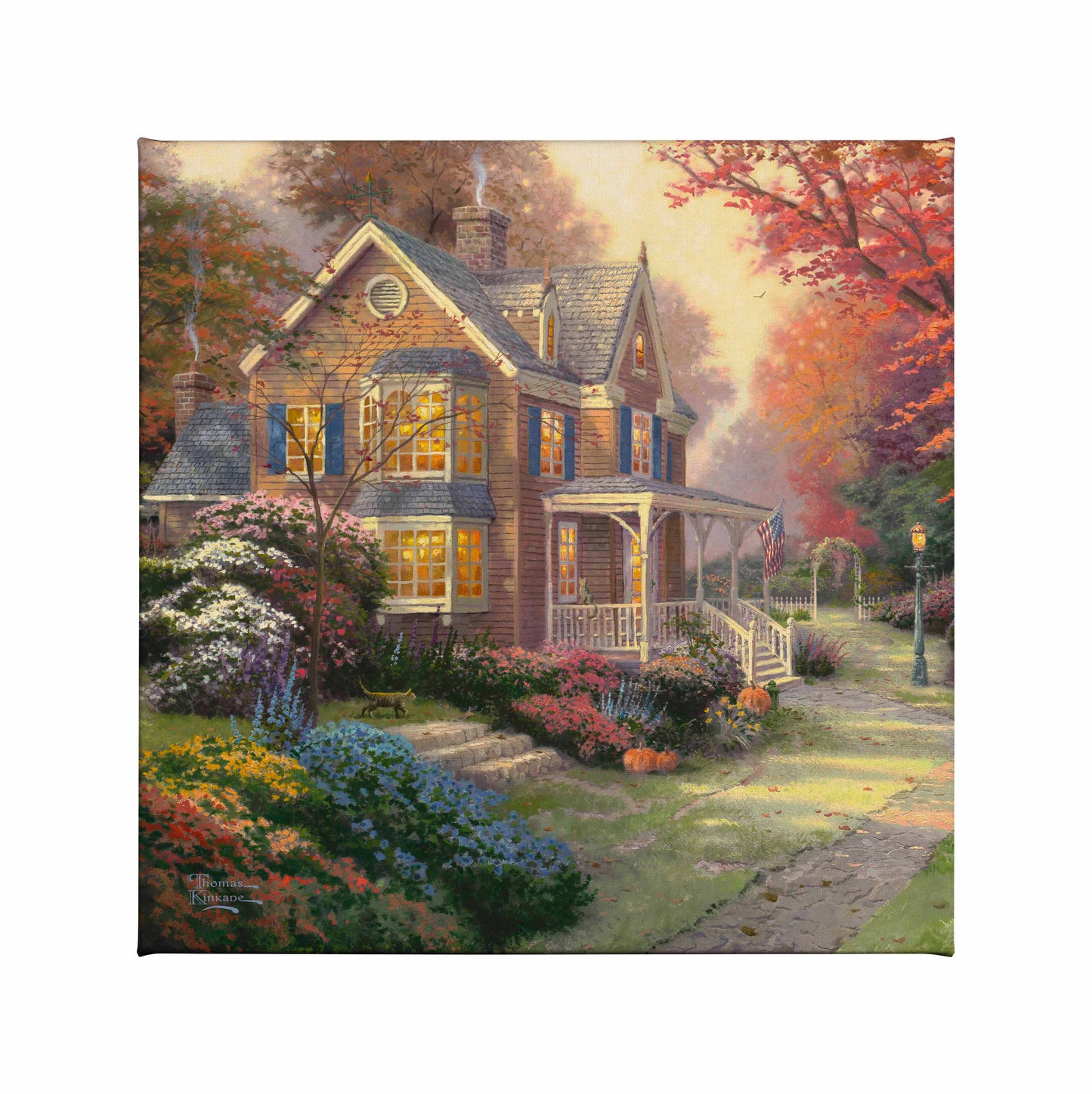 Victorian Autumn - 14" x 14" Gallery Wrapped Canvas