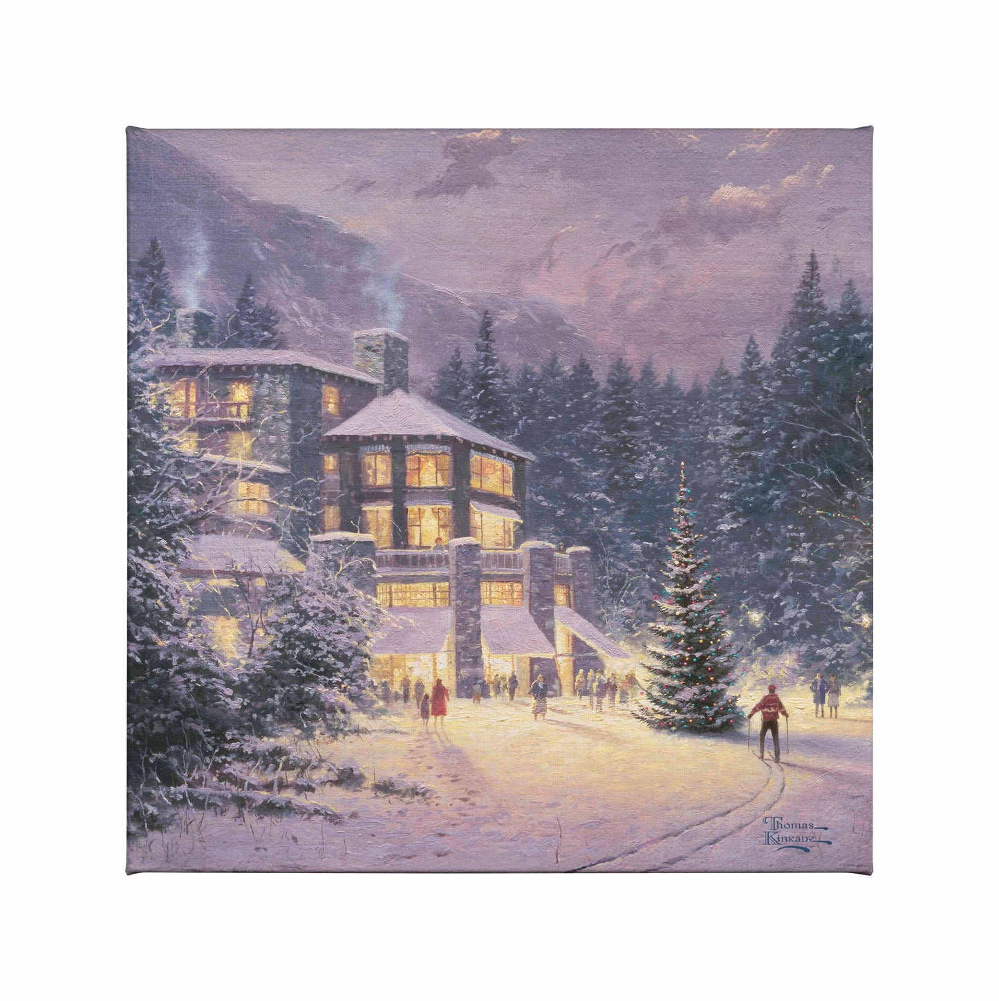 Christmas at The Ahwanee - 14" x 14" Gallery Wrapped Canvas
