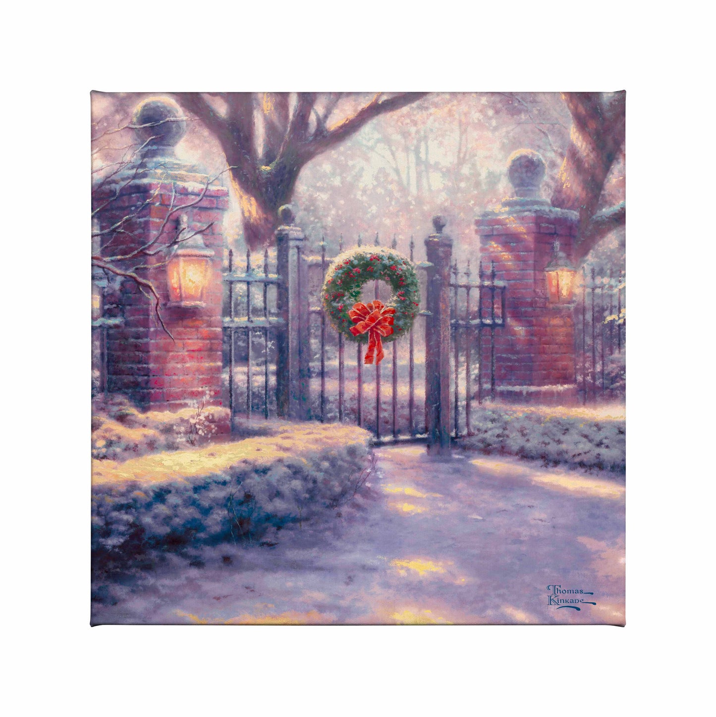 Christmas Gate - 14" x 14" Gallery Wrapped Canvas