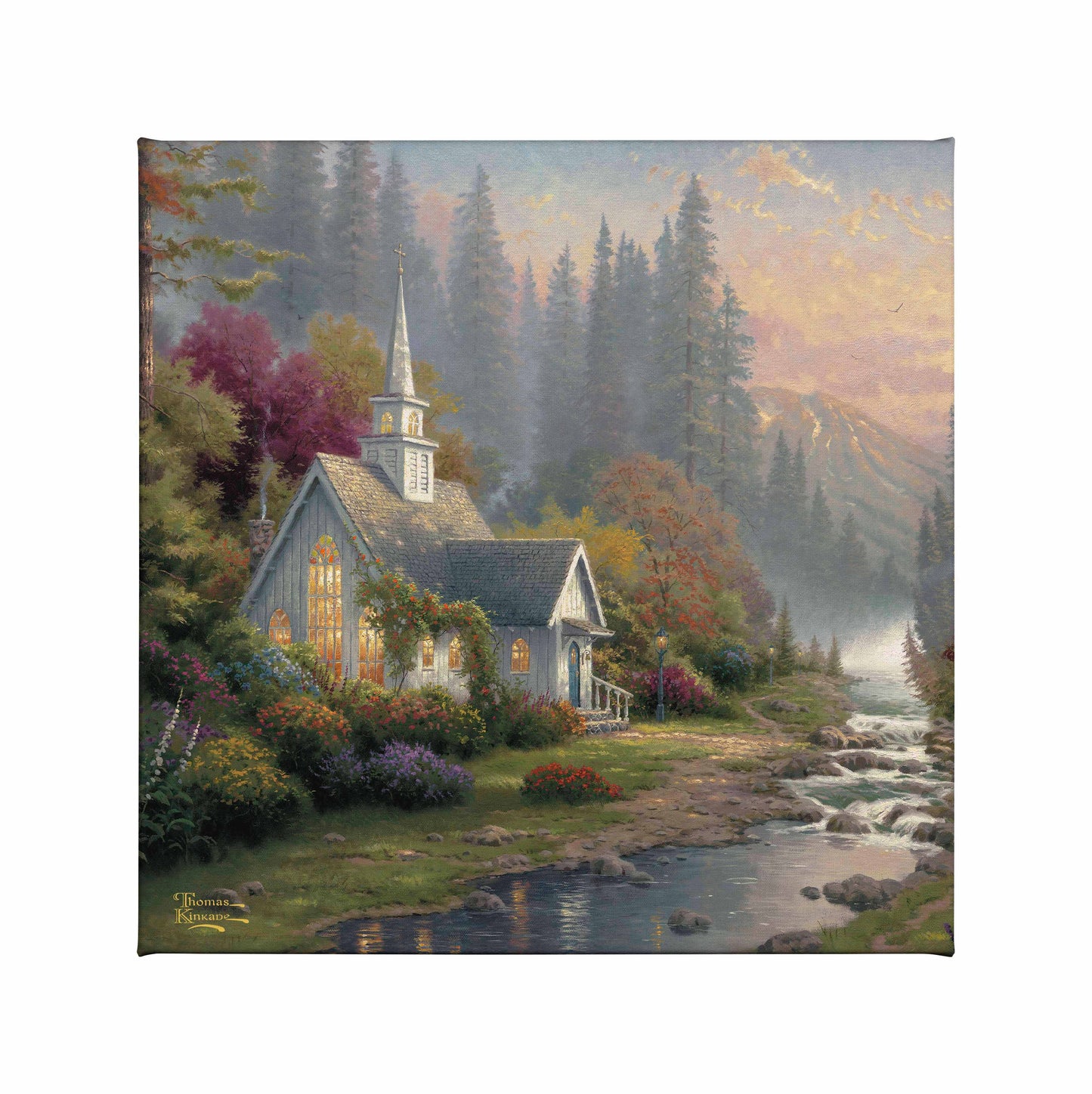 The Forest Chapel - 14" x 14" Gallery Wrapped Canvas