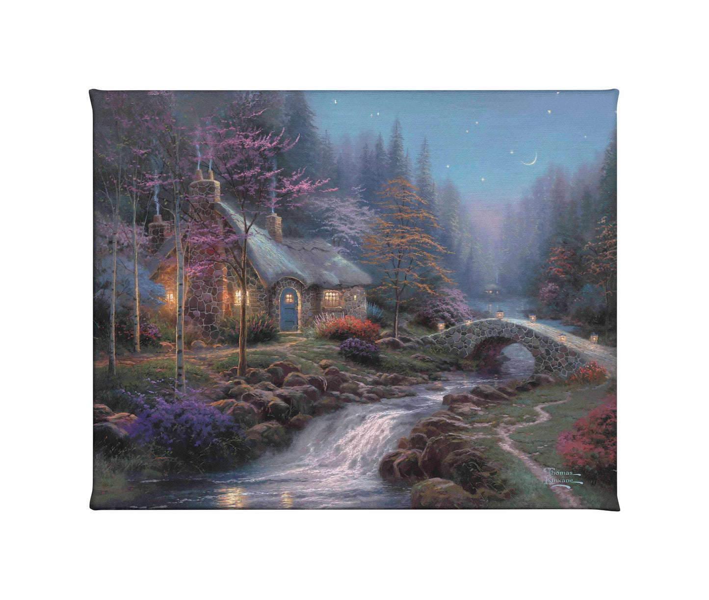 Twilight Cottage - 8" x 10" Gallery Wrapped Canvas
