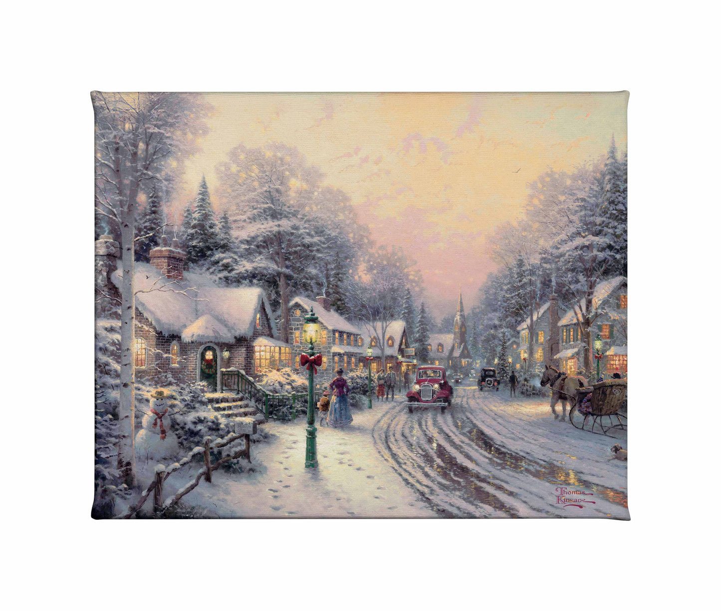 Village Christmas - 8" x 10" Gallery Wrapped Canvas