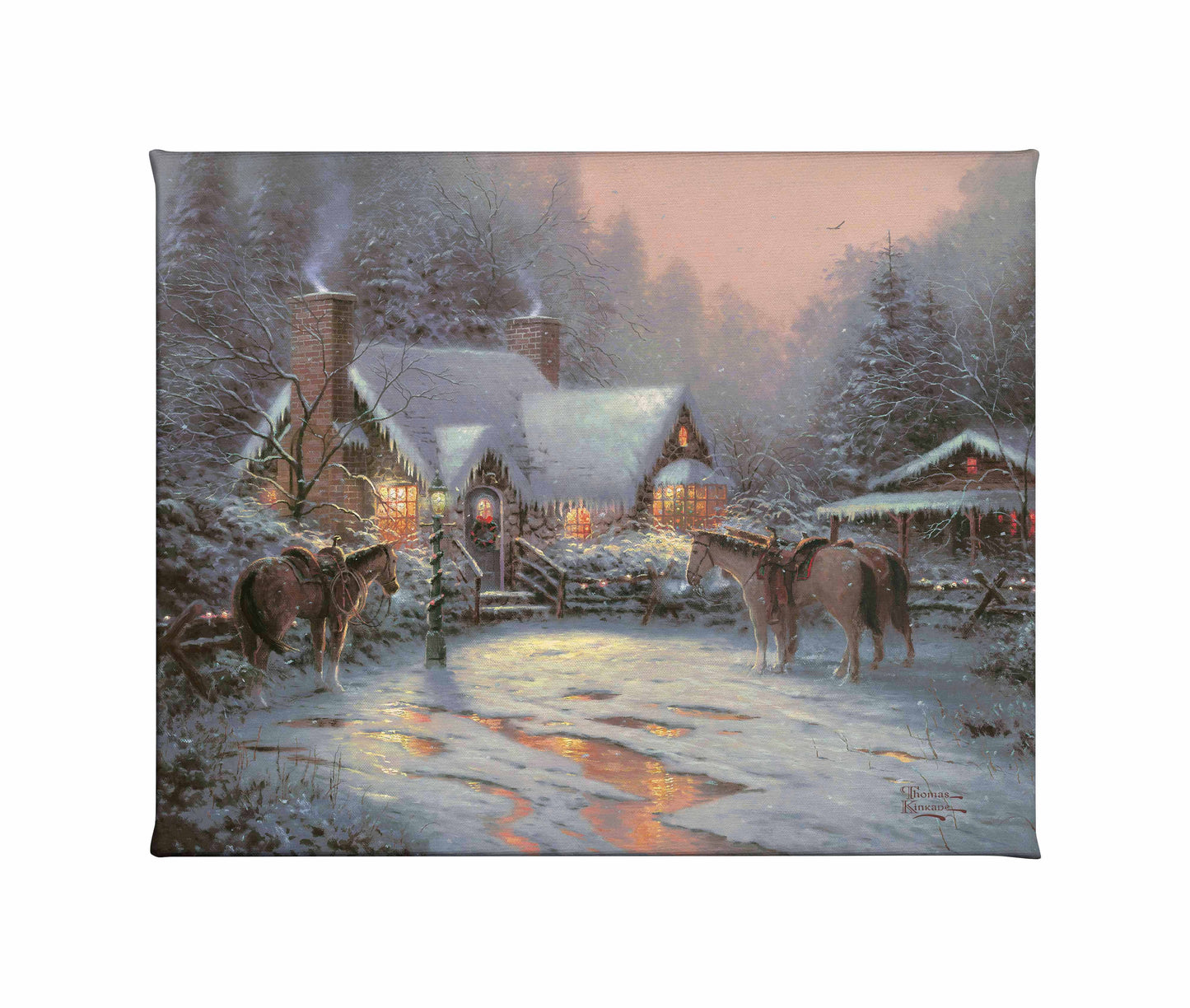 A Christmas Welcome - 8" x 10" Gallery Wrapped Canvas