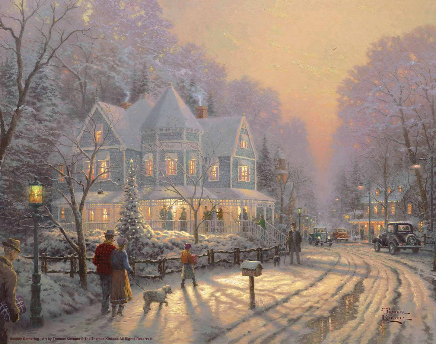 A Holiday Gathering - Art Prints