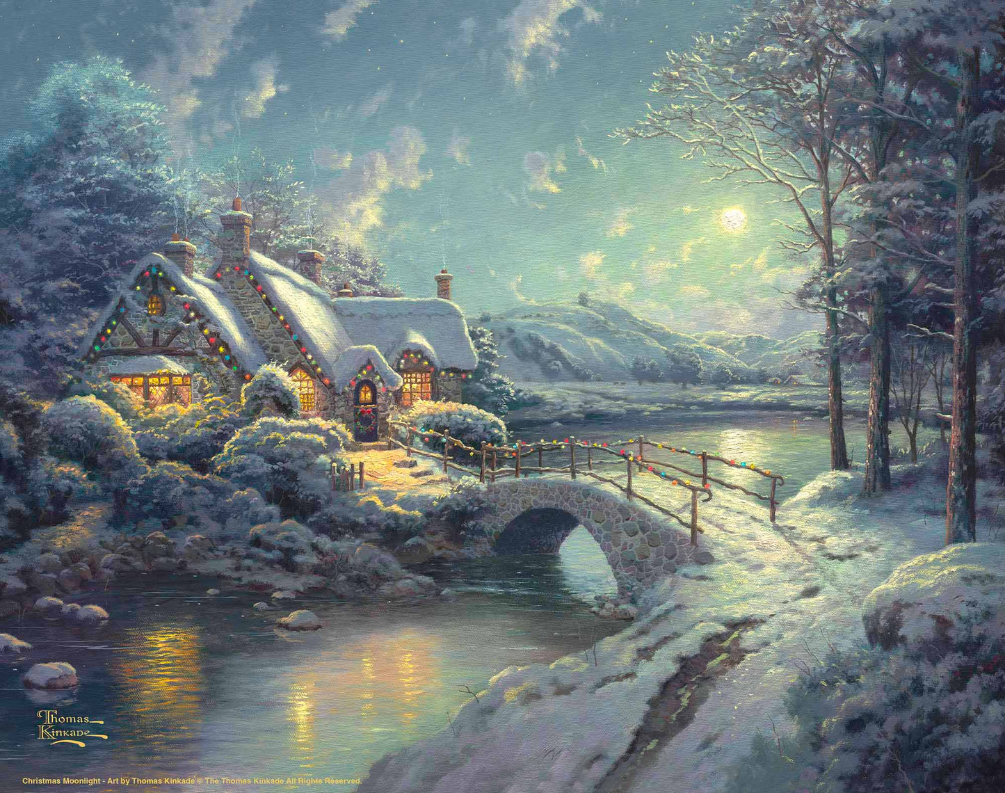 Christmas Moonlight - Art Prints