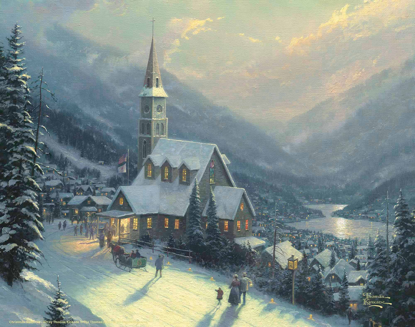 Moonlit Village - Art Prints