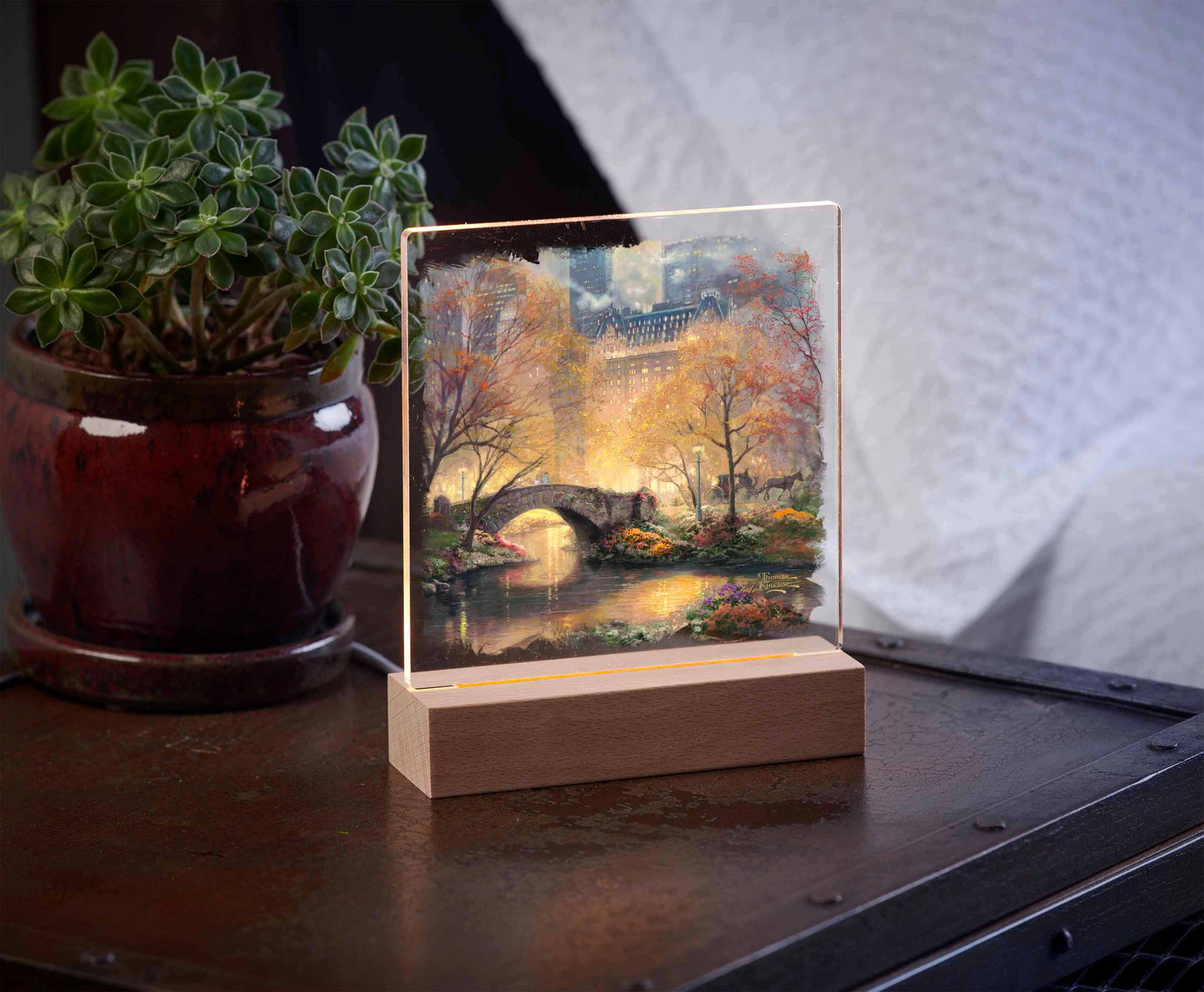 Central Park in the Fall -  Acrylic Night Light