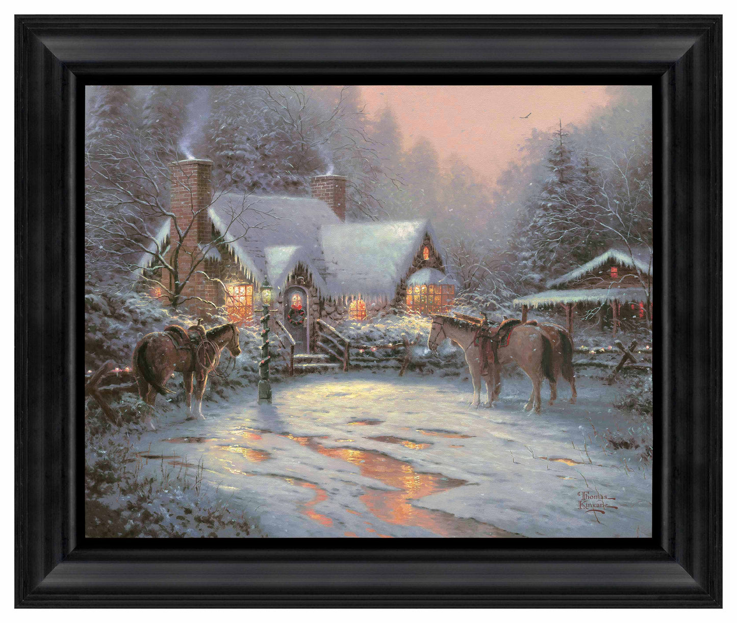 A Christmas Welcome - 16" x 20" Brushstroke Vignette