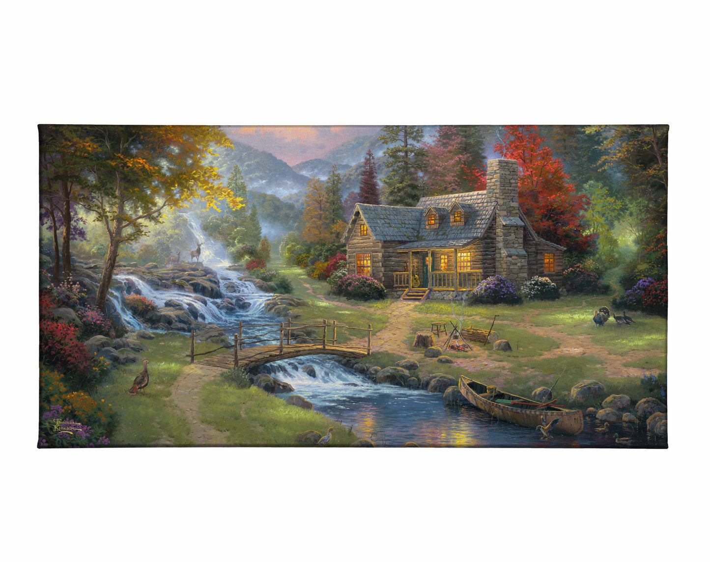 Mountain Paradise - 16" x 31" Gallery Wrapped Canvas