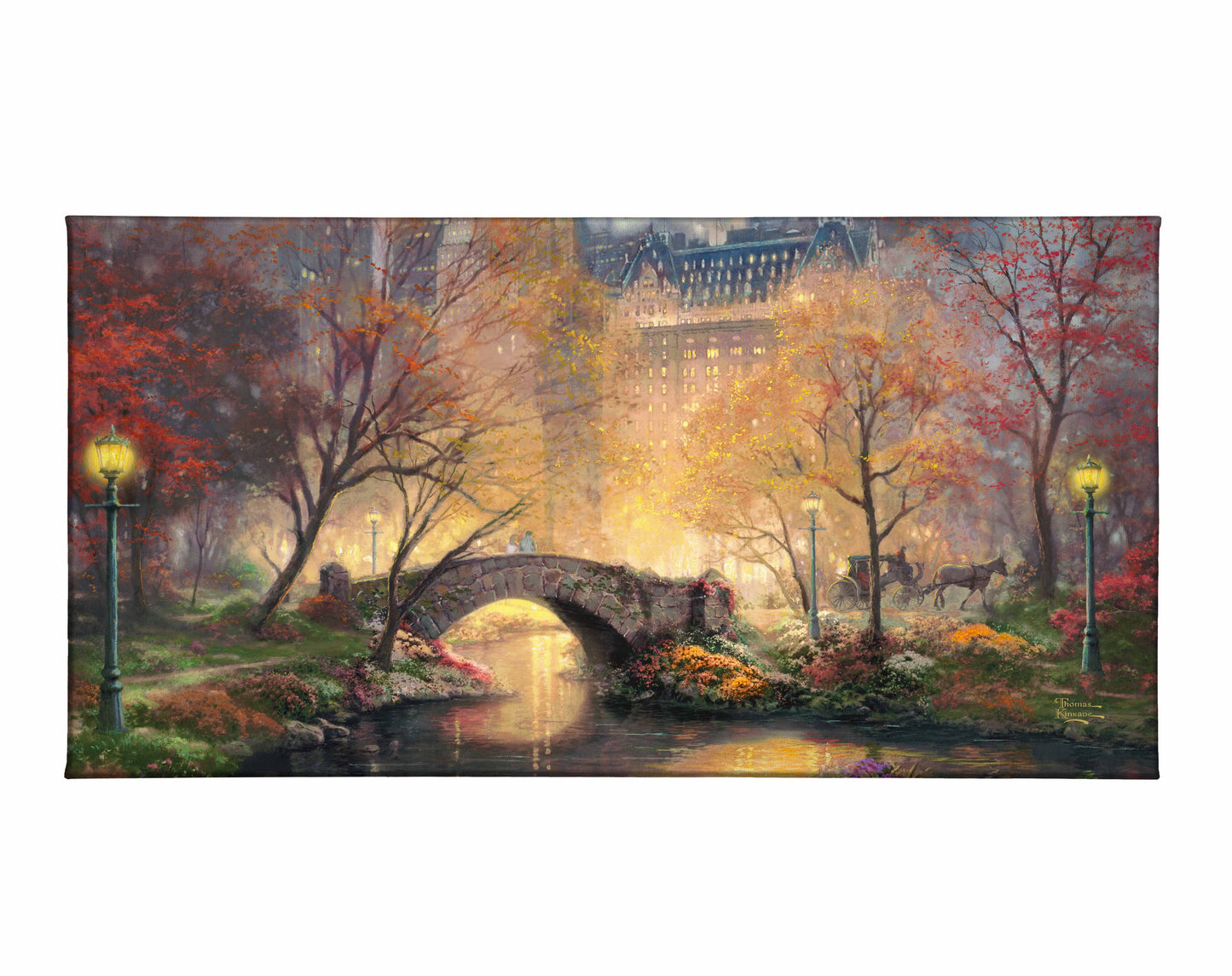 Central Park in the Fall - 16" x 31" Gallery Wrapped Canvas