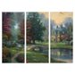 Lakeside Manor - 36" x 48" (Set of 3) Triptych Giclee Canvas