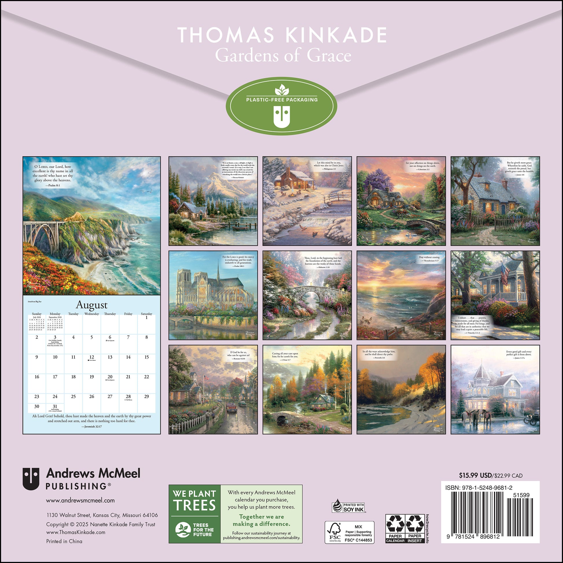 Thomas Kinkade Gardens of Grace 2026 Wall Calendar with Scripture – Thomas  Kinkade Studios